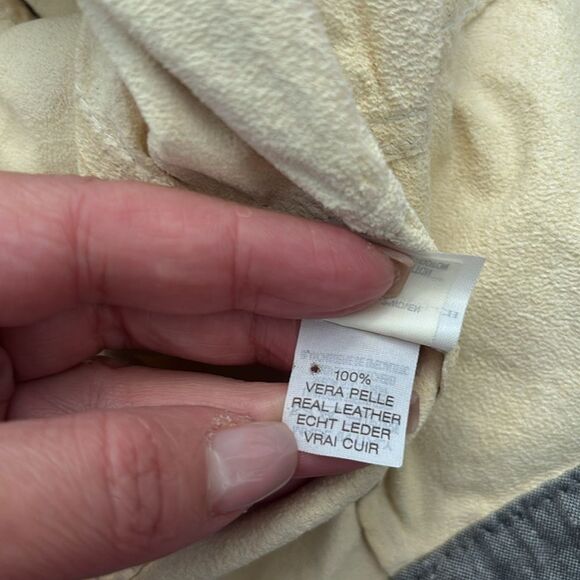 Brunello Cucinelli Cream 100% leather Bomber Jacket , M - Picture 14 of 14